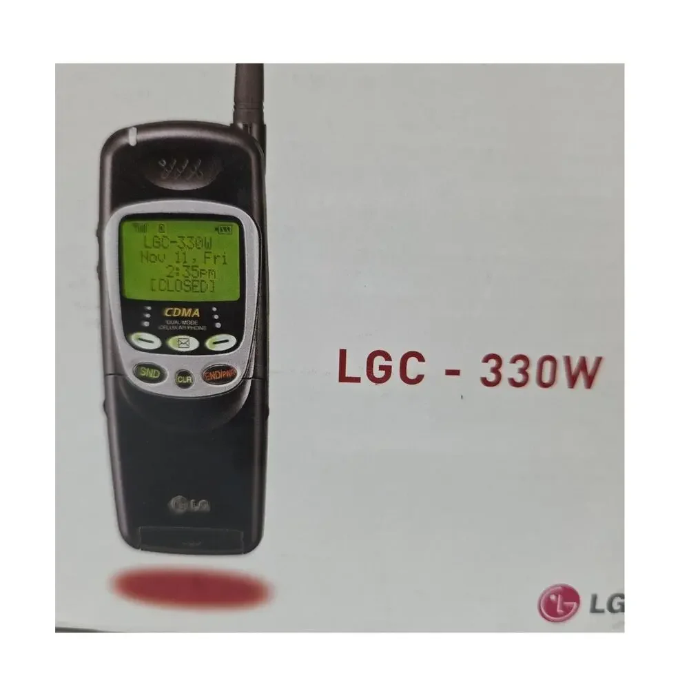 Vintage Flip Phone LGC-330W CDMA Dual Band Digital Cellular Phone Large LCD